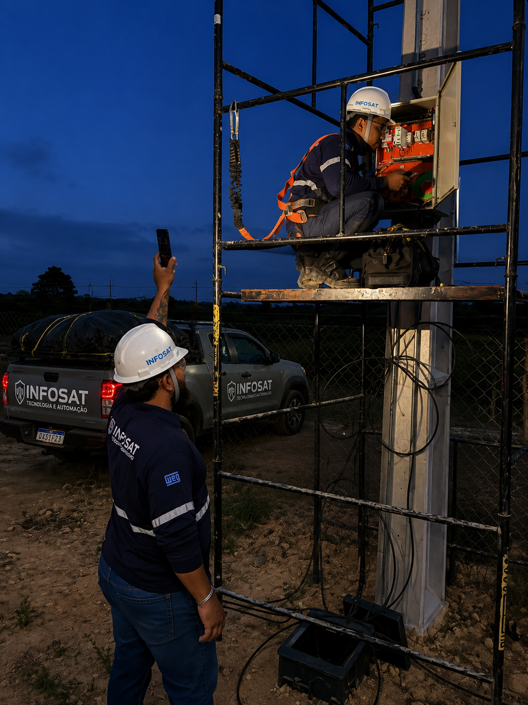 Equipe Infosat em operação