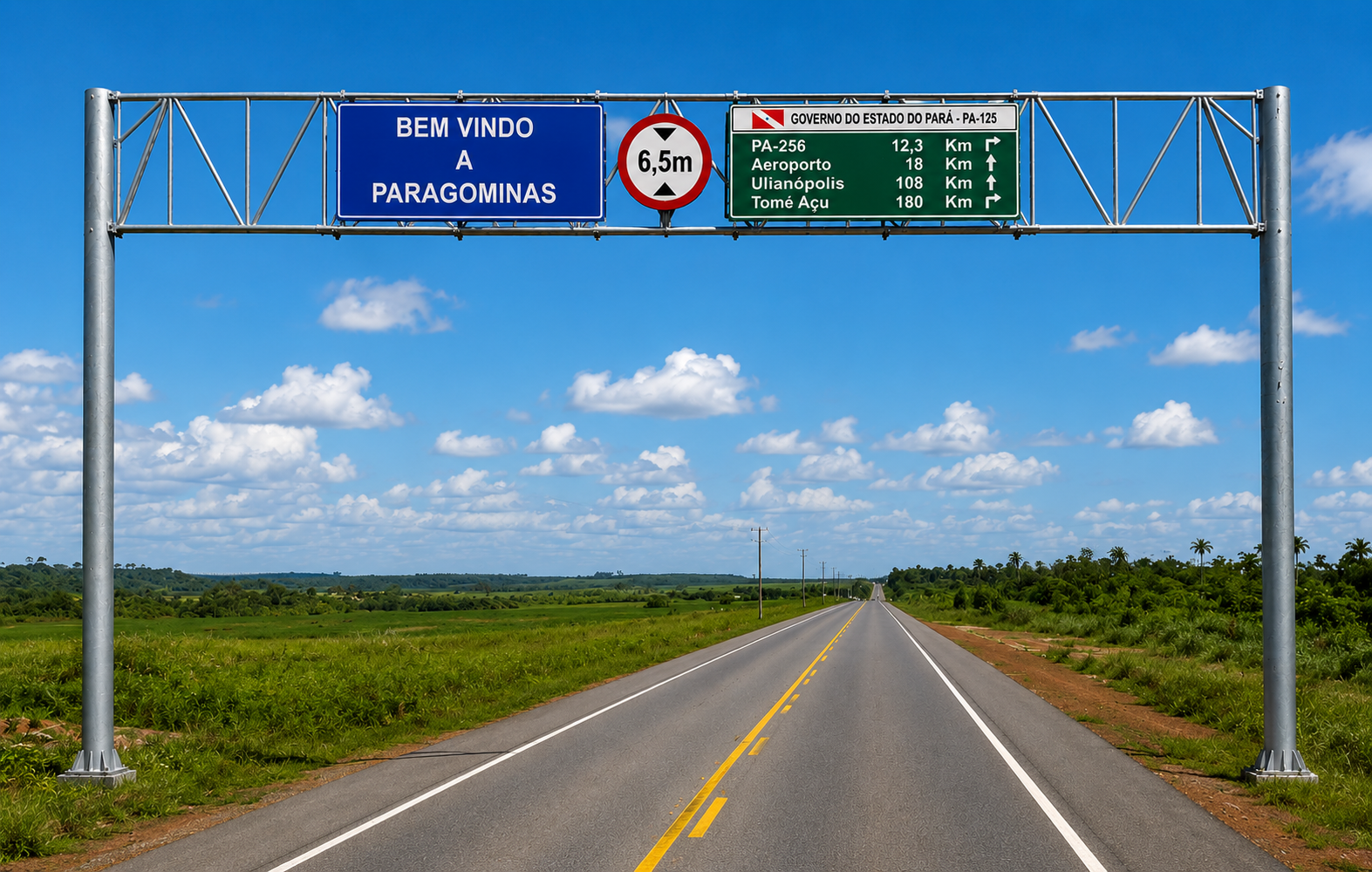Pórtico com solução Infosat